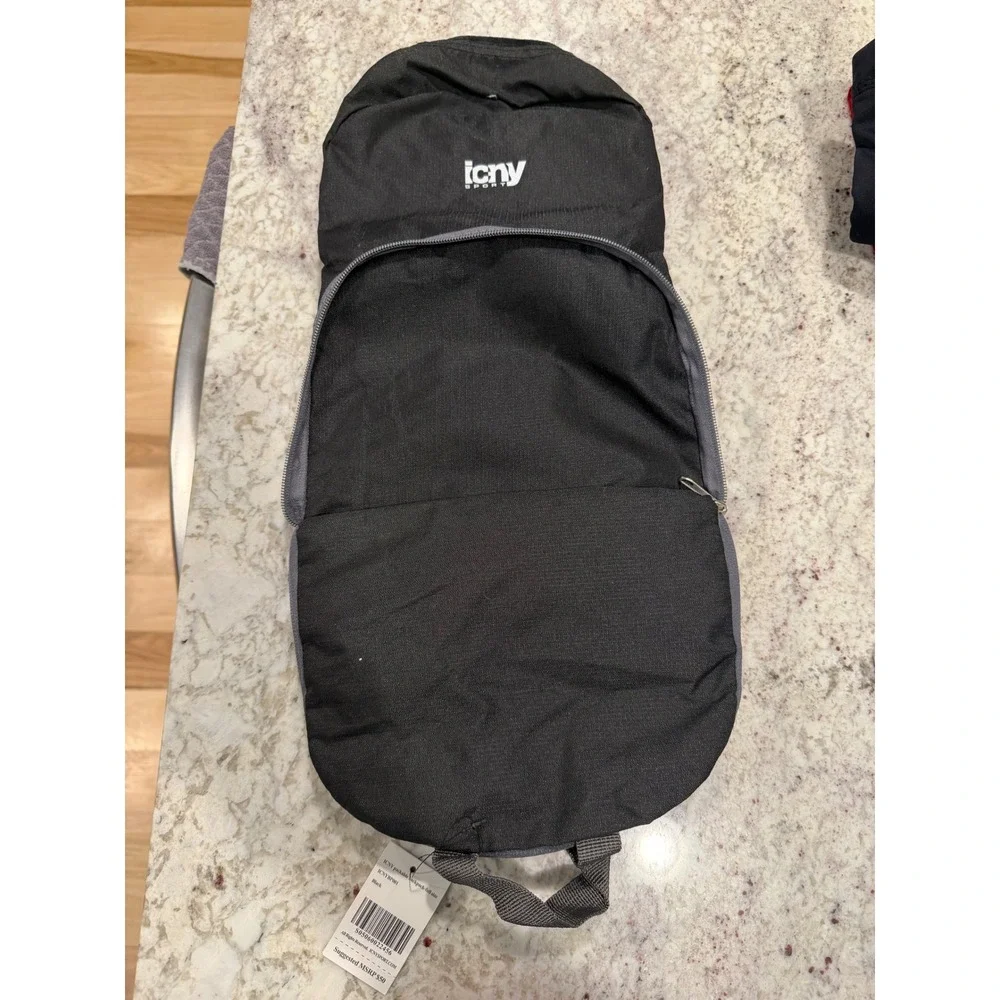ICNY Sport Packable Backpack Full Size‎ Black ICNYBP001 New With Tags
